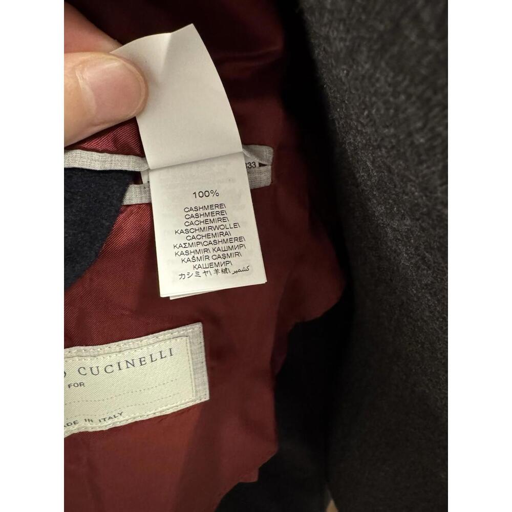 Brunello Cucinelli Blazer Style Cashmere Navy Coat Size M - Picture 3 of 5